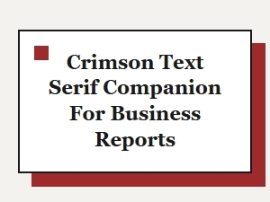 Crimson Text Paired with a Crisp Sans Serif