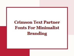 Minimalist Branding with Crimson Text Sans-Serif Partners